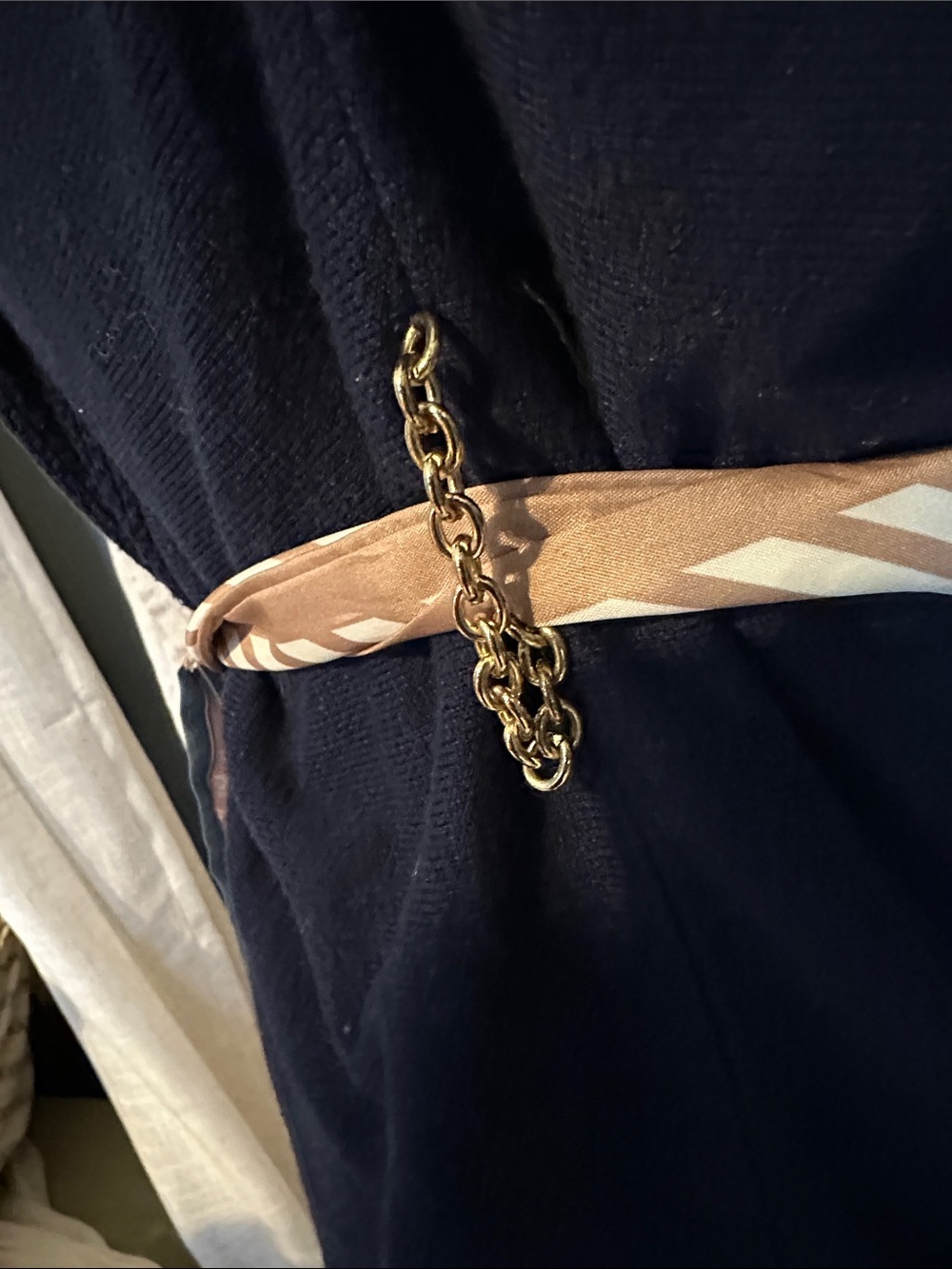 Old Navy Navy Shawl-Collar Open Front Cardigan with hand sewn embellishments - Picture 6 of 9